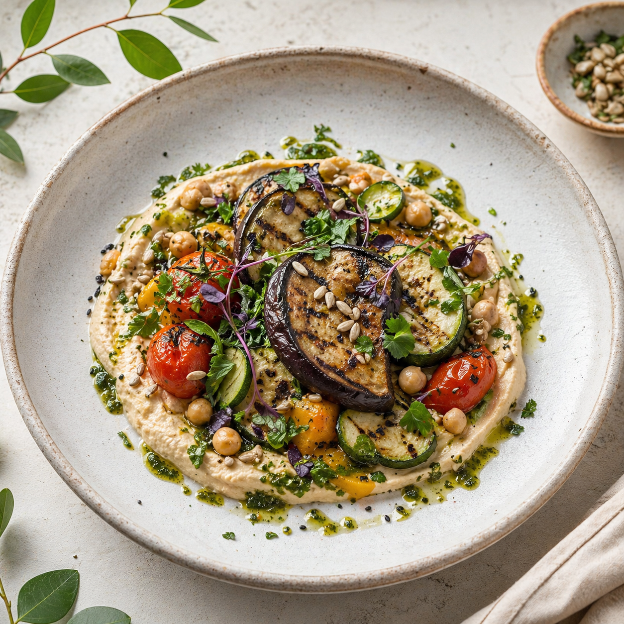 Piatto vegetariano naturale del Rajas Café